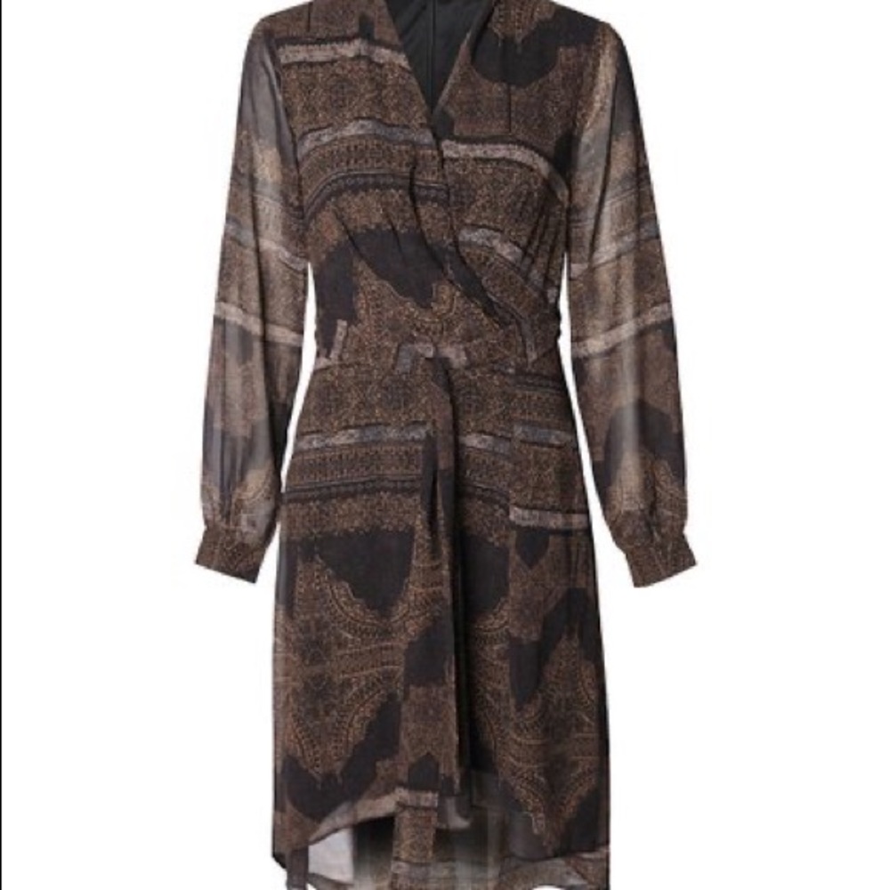 Women’s Black Mosaic Wrap Dress